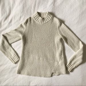 Lilla P mock neck cream sweater